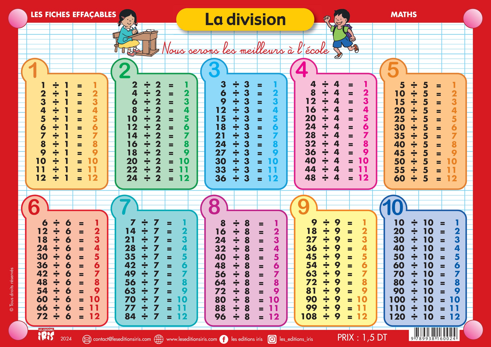 FICHE EFFAÇABLE LA DIVISION