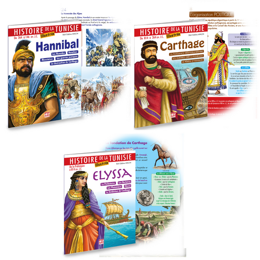 PACK HISTOIRE DE LA TUNISIE ILLUSTRÉE PERIODE CARTHAGINOISE